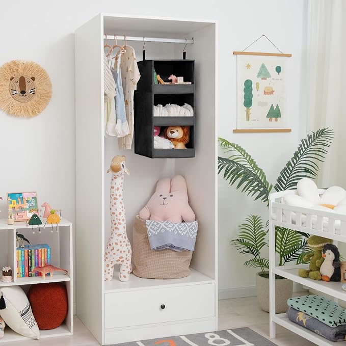 GRANNY SAYS 3-Shelf Hanging Closet Organizer, Collapsible Closet Hanging Shelves - Image 7