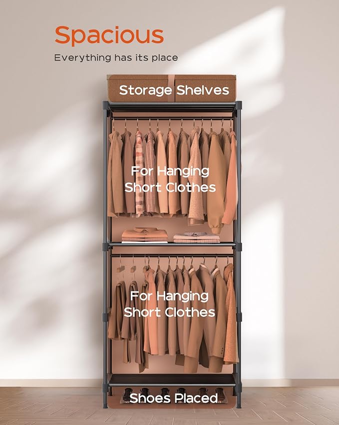 Clothes Rack, Portable Closet, 27.6 Inch Wardrobe Closet, Clothes Storage - Image 4