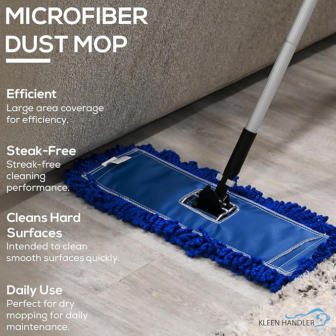 KLEEN HANDLER 18 Inch Microfiber Dust Mop Bulk Pack of 12, Large Washable - Image 5