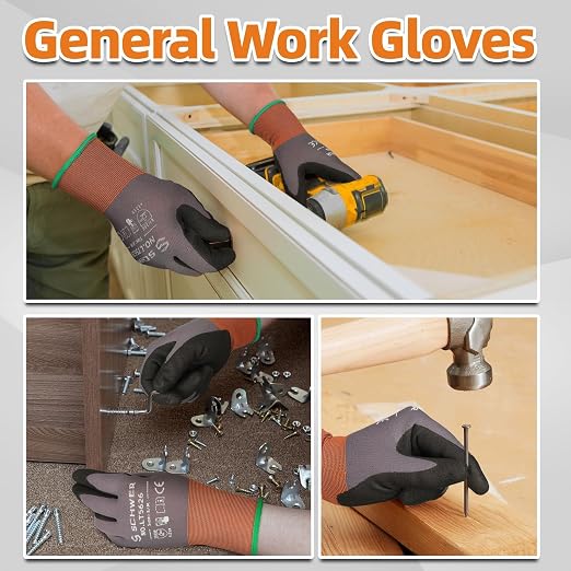 Schwer 12 Pairs Safety Work Gloves - Image 8