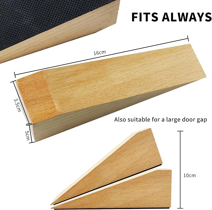 2 Pack Wooden Door Stop - Image 6