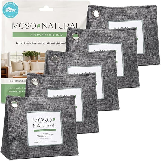 Moso Natural Air Purifying Bag 600g Premium Bamboo Charcoal Odor Absorber | by MosoNatural