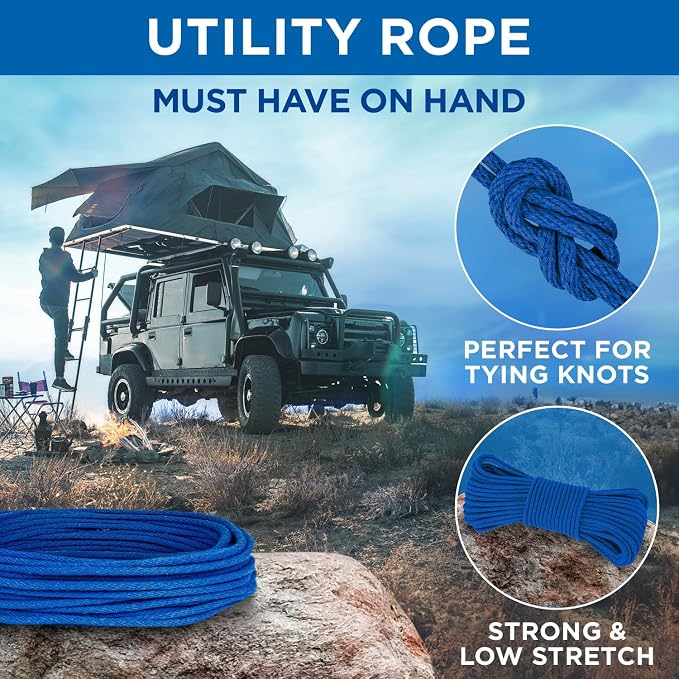 TECEUM Cotton Rope 3/16” – 100 FT – Strong All-Purpose Braided Rope – Natural - Image 6