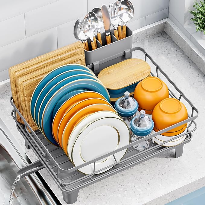 Dish Drying Rack for Kitchen Counter, Space-Saving Dish Rack, Sink Kitchen by Urackify