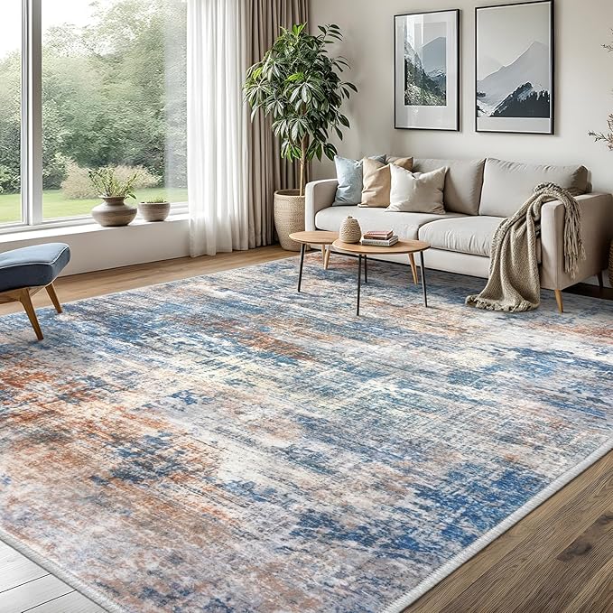 IOHOUZE Abstract Area Rugs 8x10 Ft Washable Large Rugs by iOhouze