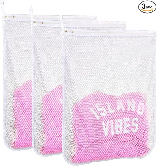 3 pcs Durable Honeycomb Mesh Laundry Bags by LAFFTRAK