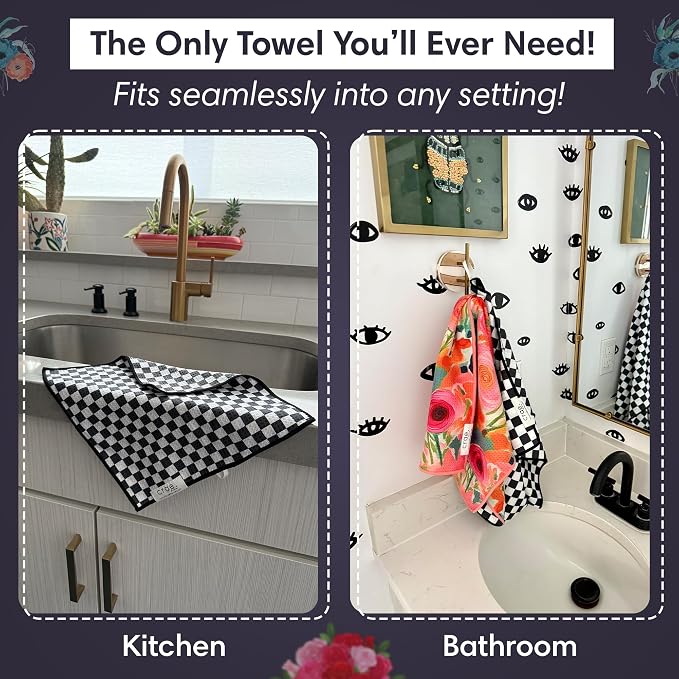 Microfiber Hand Towel & Washcloth Set of 2 - Image 3