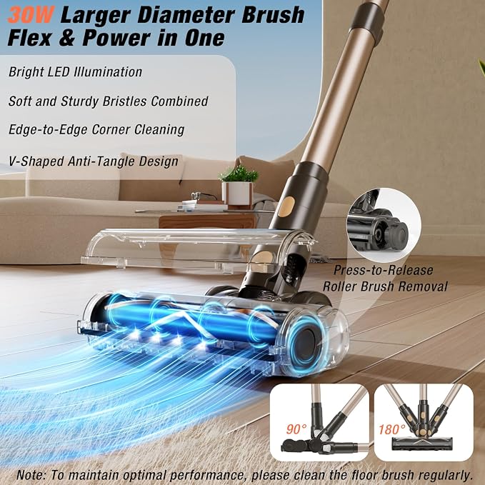 Cordless Vacuum Cleaner, 580W 48KPA 70 Mins Vacuum Cleaners - Image 4