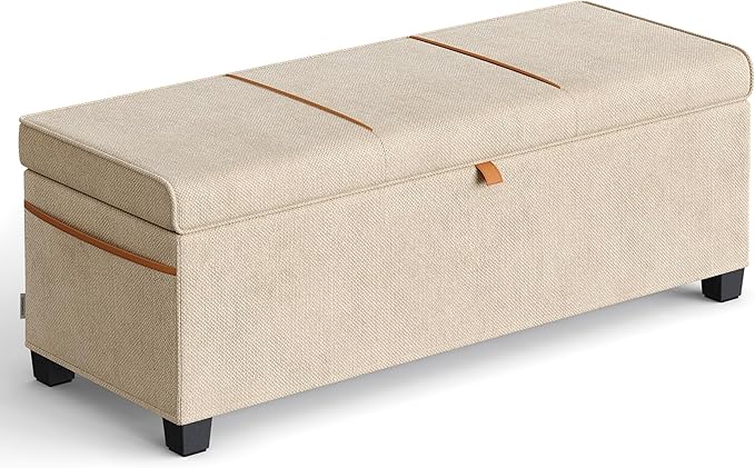 SONGMICS Storage Ottoman Bench, Storage Chest, 15.7 x 43.3 x 15.7 Inches by SONGMICSbySONGMICSHOME