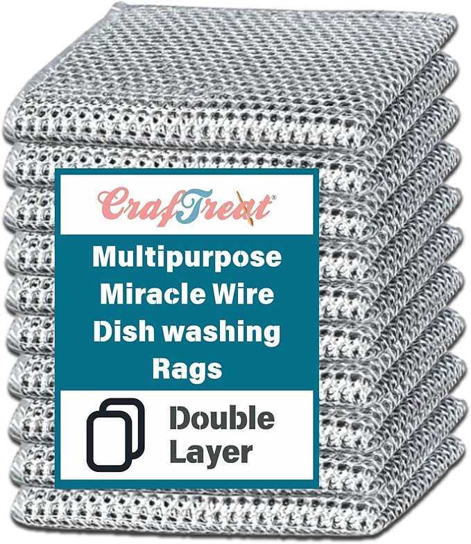 CrafTreat Non Scratch Wire Dishwashing Rag by CrafTreat