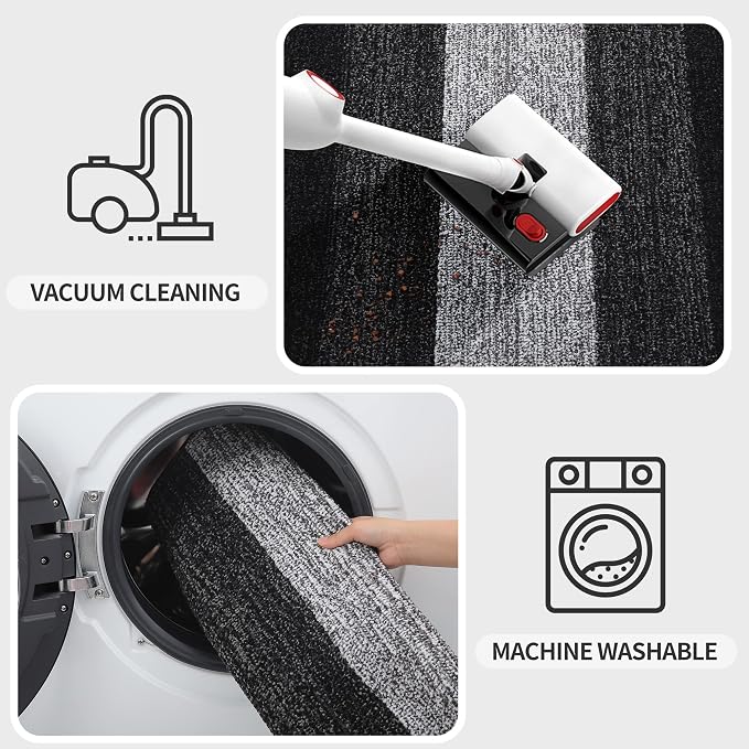 Kitinjoy Indoor Outdoor Door Mat, 59x36 Non-Slip Absorbent Dirt Trapper - Image 5