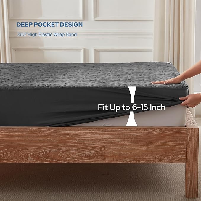 BEDLORE Waterproof Mattress Protector, Full Size Mattress Pad - Image 4