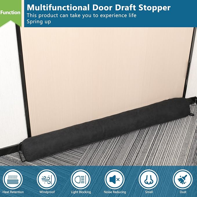 Anze Door Draft Stopper 32 inch Weighted Triangle Draft Stopper Door Air Noise - Image 9