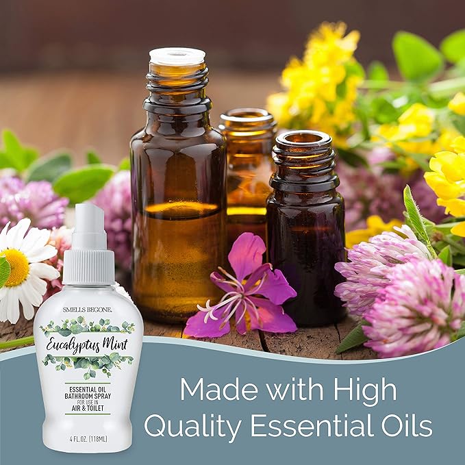 SMELLS BEGONE 4 oz Essential Oil Air Freshener Bathroom Spray - Image 3