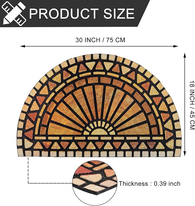 CHICHIC Welcome Door Mat 18 x 30 Inch Front Doormat Outdoors - Image 3