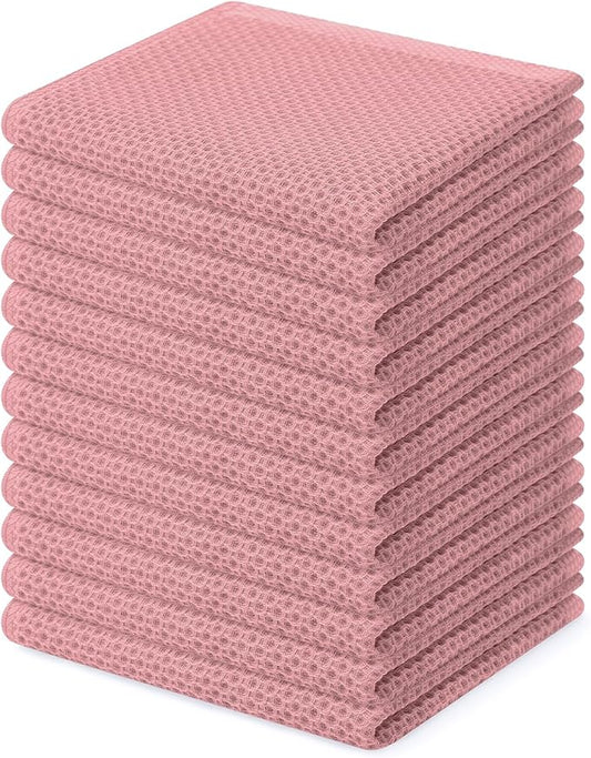 Homaxy 100% Cotton Waffle Weave Kitchen Dish Cloths, Ultra Soft Absorbent Quick by Homaxy
