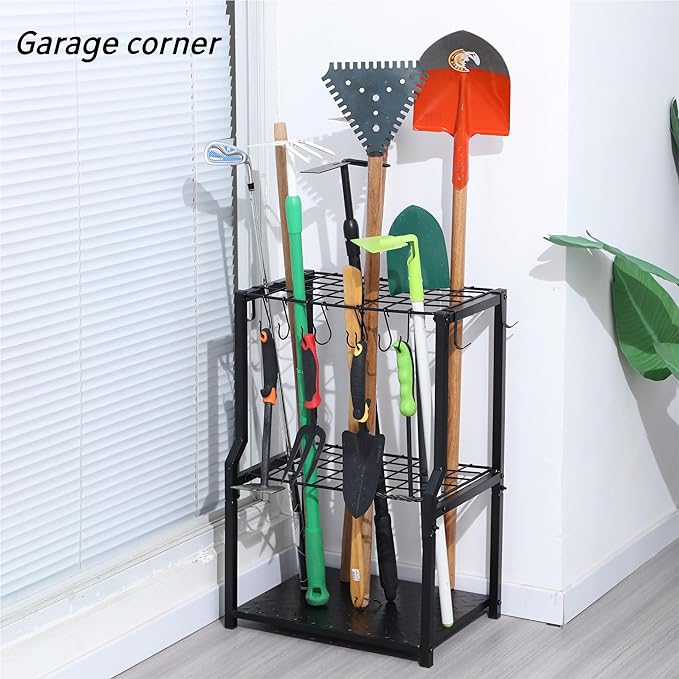 Garden Tool Organizer, Yard Tool Rack Heavy Duty, Free Standing - Image 2