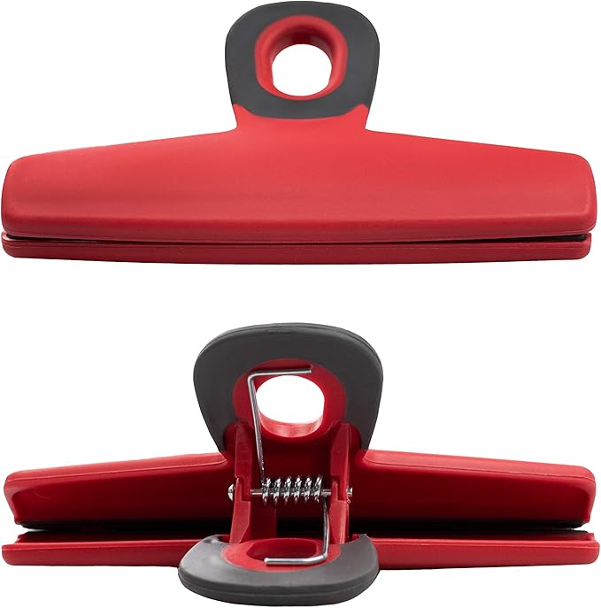 COOK WITH COLOR Wide Heavy Duty Chip Clips, Large Bag Clips - Image 3
