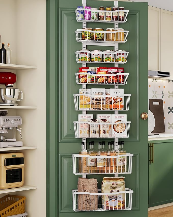 Over The Door Organizer，8-Tier Over The Door Pantry Organizer by Unknown