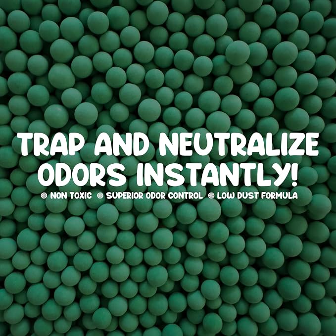 Cat Deodorant Beads | Green Apple Scent, Low-Dust & Non Toxic Litter Box - Image 4