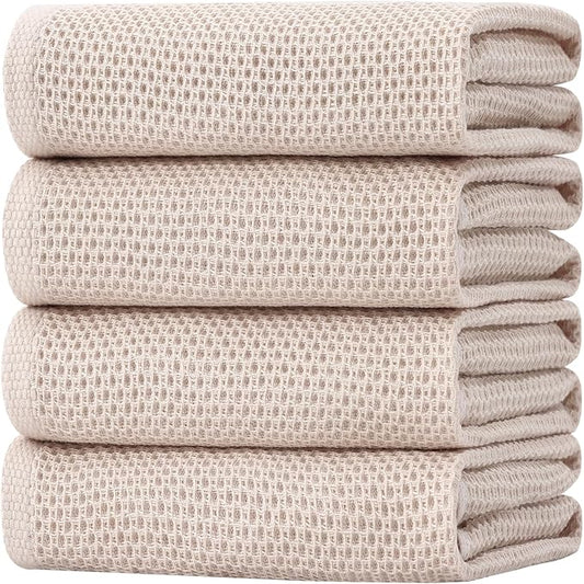 Homaxy 100% Cotton Oversized Waffle Weave Kitchen Dish Towels, Ultra Soft by Homaxy