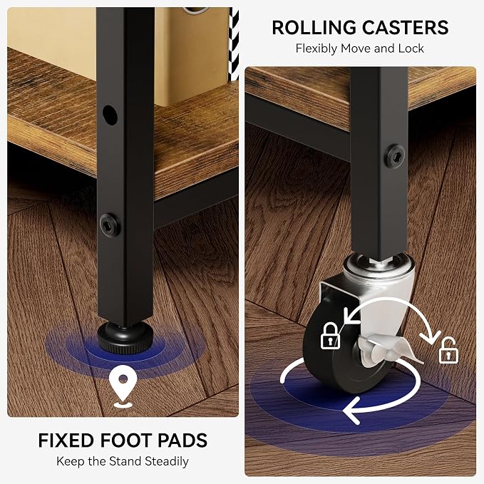 Warmiehomy 4 Tier 24" x 24" Printer Stand - Image 4
