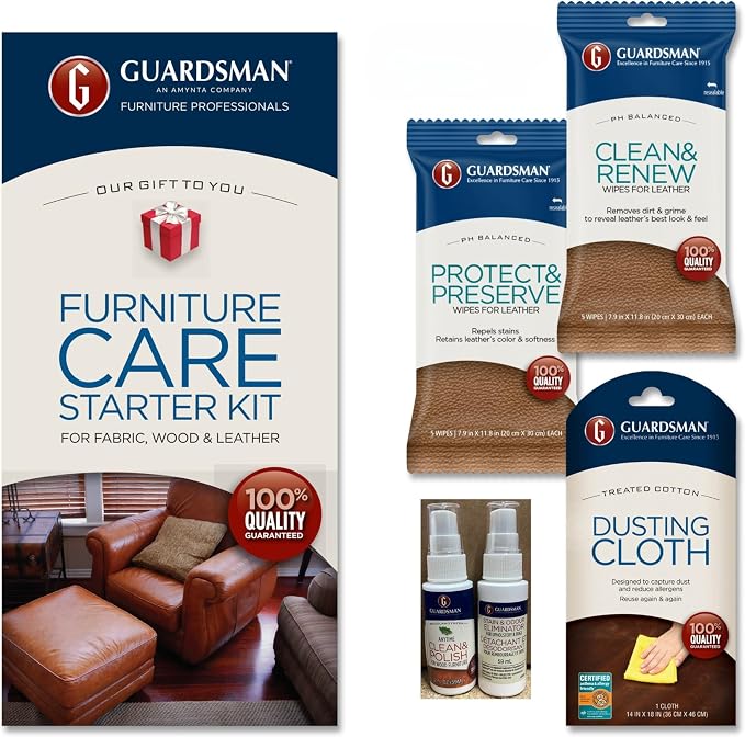 Guardsman Furniture Care Kit; Leather Conditioner, Polishing Cleaner; Includes by Guardsman