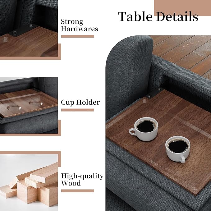 JAMFLY 108" Modular Sectional Sofa - Image 5