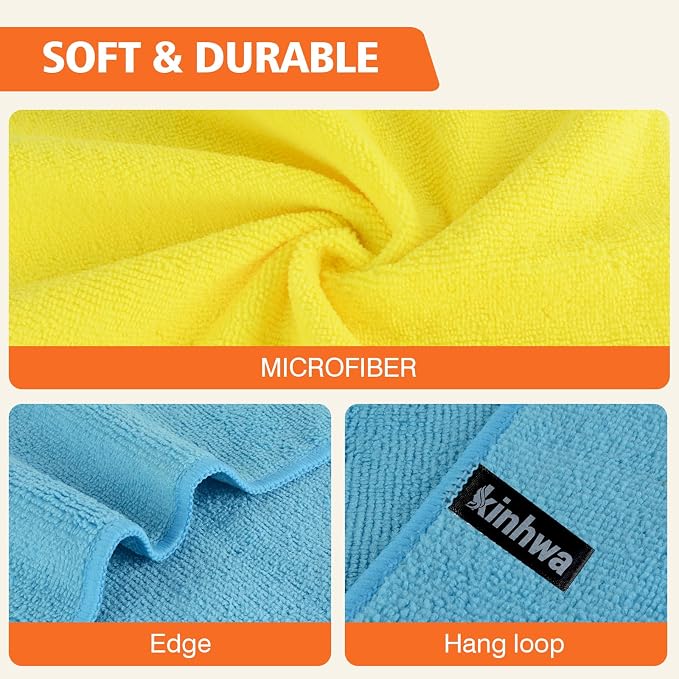 KinHwa Kitchen Washcloths for Dishes Absorbent Microfiber Dish Cloths Quick Dry - Image 7