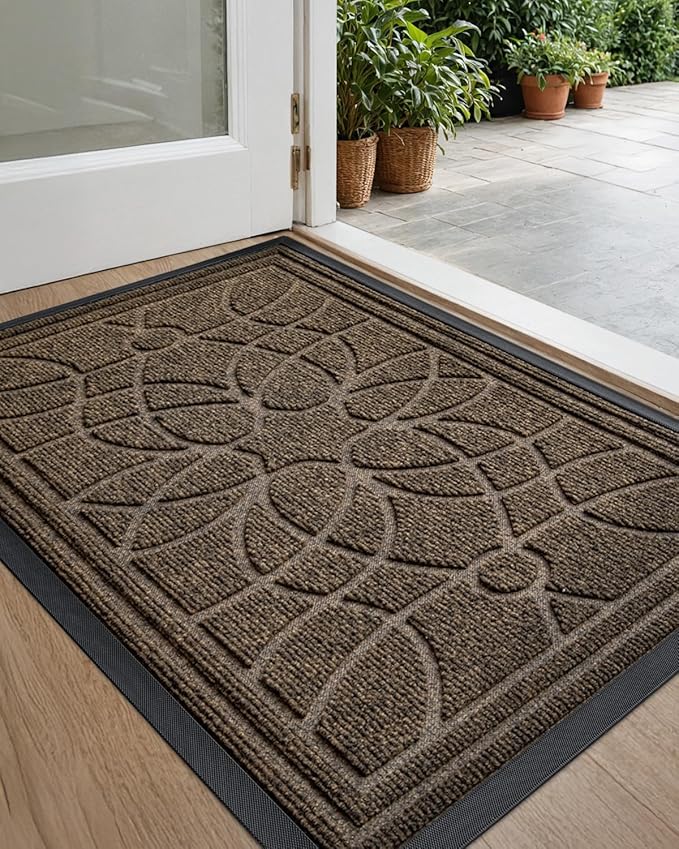 DEXI Front Door Mat Outside Entrance, Heavy Duty Non Slip Low Profile Doormat by DEXI