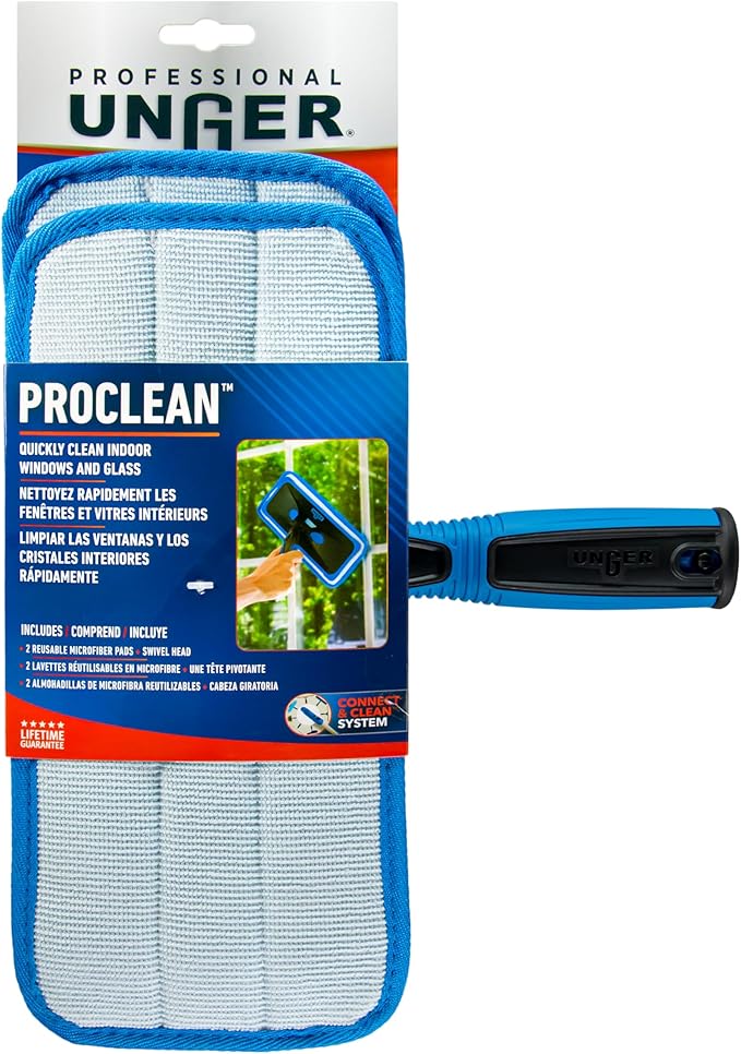 UNGER ProClean Connect and Clean Indoor Window Cleaning Kit, Washing Tool - Image 8