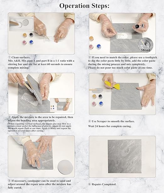 Tub, Tile and Shower Repair Kit, Hupeyna Porcelain Repair Kit, Bathtub Repair - Image 3