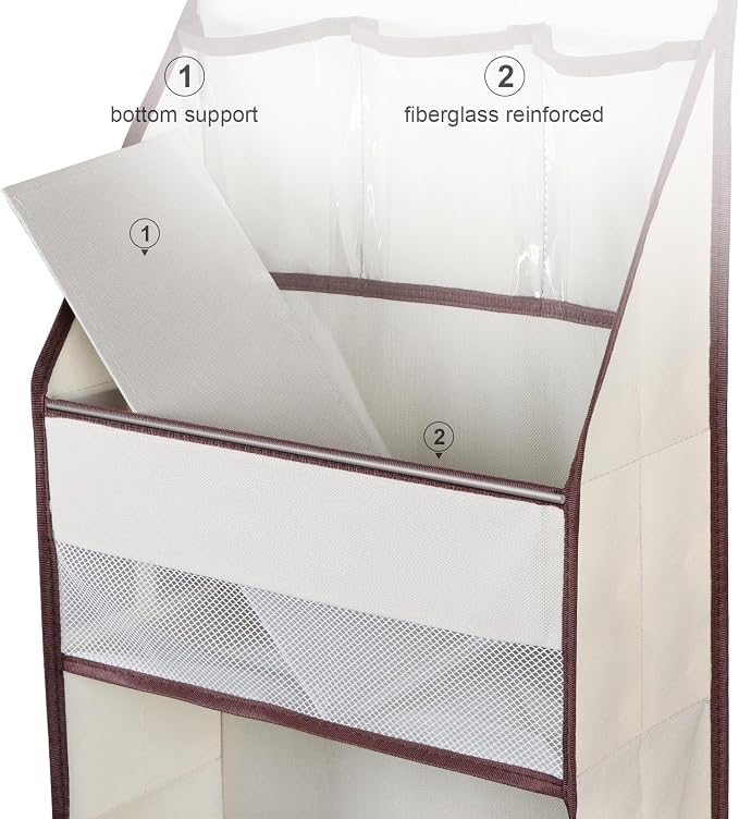 Univivi 6-Shelf Over Door Hanging Organizer Fabric Baby Door Storage - Image 3