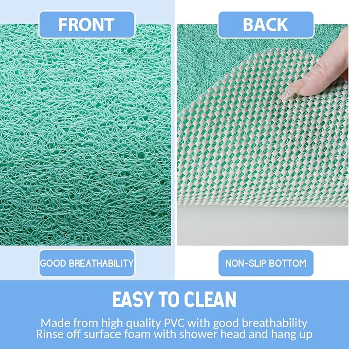 Non-Slip Bathtub Mat, 2 Pack Anti Slip Shower Mat, Fast Drying Bathtub Mats - Image 4