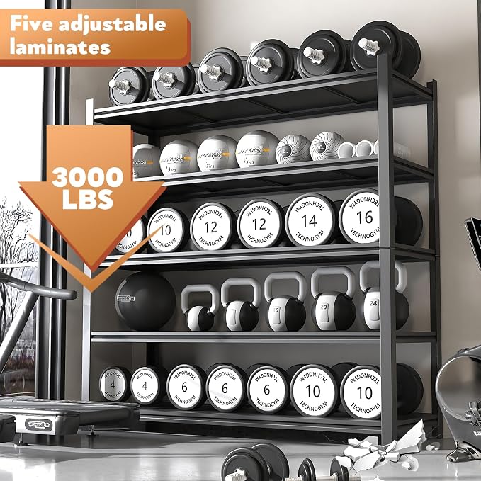 48.2" W Garage Shelving 3000LBS Storage Shelves Heavy Duty Garage Storage - Image 3