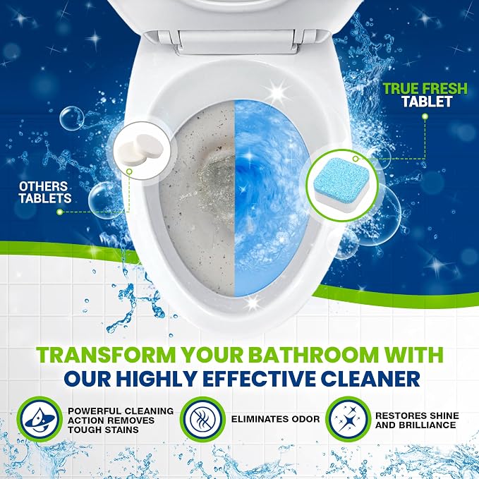 True Fresh Toilet Bowl Cleaner Tablets 24 Pack – Deodorizer & Septic Safe – - Image 6