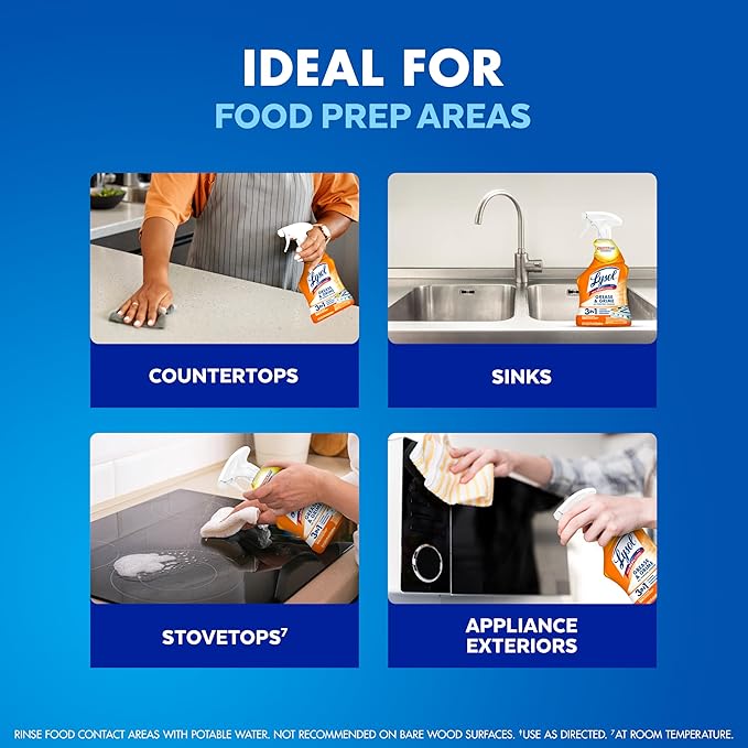 Lysol Pro Kitchen Spray Cleaner and Degreaser, Antibacterial All Purpose - Image 3