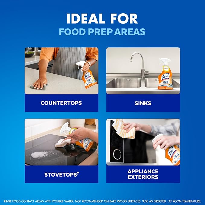 Lysol Pro Kitchen Spray Cleaner and Degreaser, Antibacterial All Purpose - Image 3