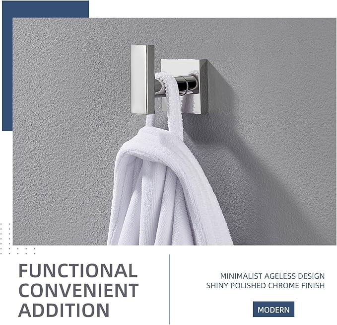 Angle Simple Towel Hook for Bathroom, SUS 304 Stainless Steel Robe Coat Hook - Image 8