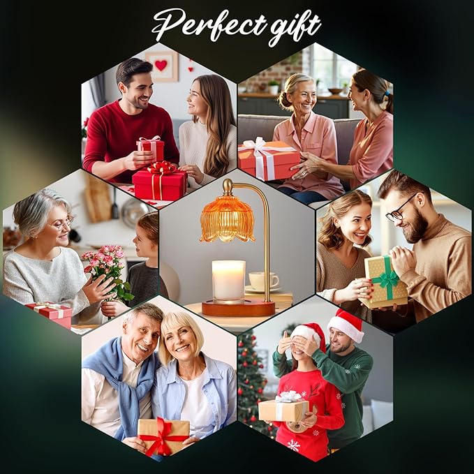 Candle Warmer Lamp with Timer and Dimmer, Electric Amber Light Gifts - Image 2