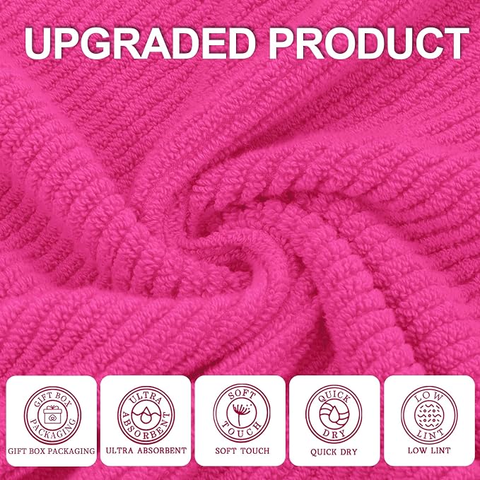 Hot Pink Bath Towels - Image 2