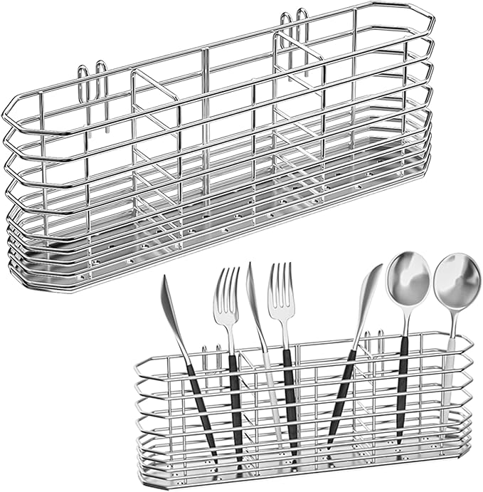 304 Stainless Steel Utensil Holder, Dish Drying Rack, kitchen Utensil Organizer by NiuYichee