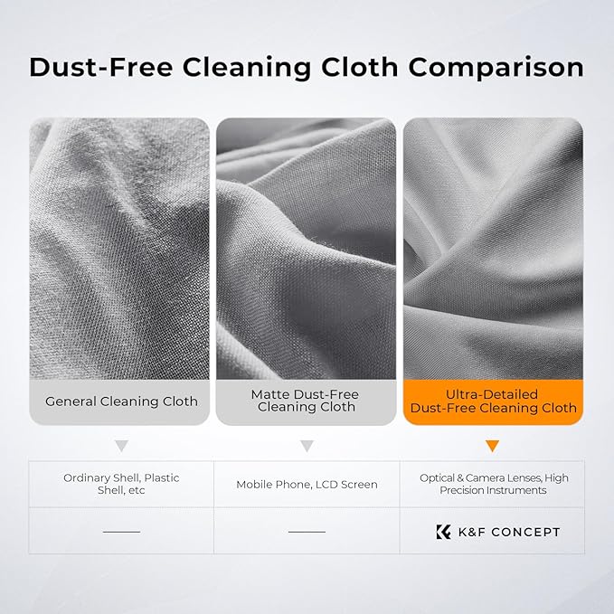 K&F Concept 6 Pack Microfiber Cleaning Cloths - Image 4