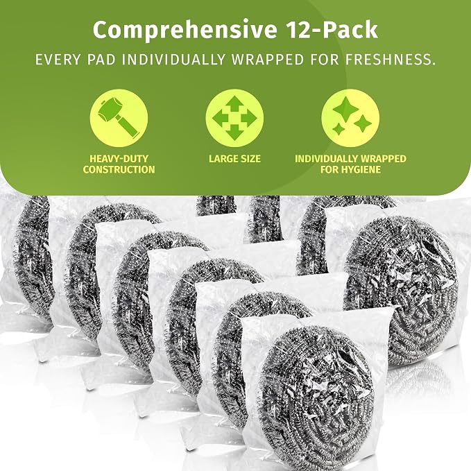 Brheez Stainless Steel Cleaner Scouring Pads - Image 3