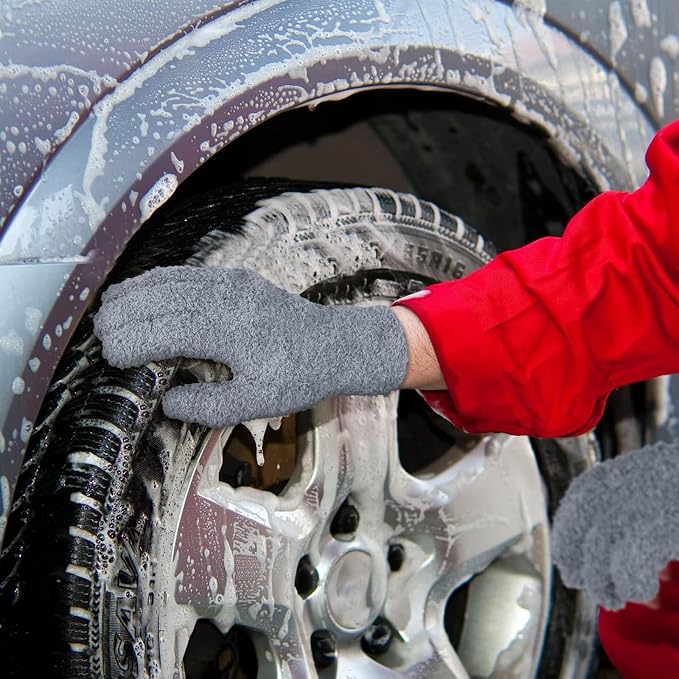 Bencailor 6 Pairs Microfiber Dusting Gloves, Dusting Cleaning Gloves Microfiber - Image 6