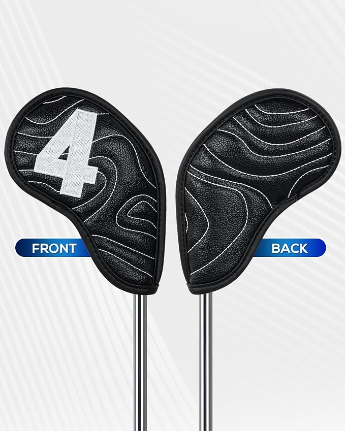 Big Teeth Golf Club Covers Full Set Driver Headcover Fairway Wood Hybrid Golf - Image 8