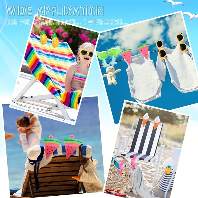 Rtteri 16 Pcs Beach Towel Clips - Image 6