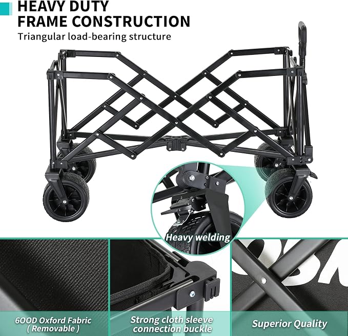 EchoSmile Collapsible Folding Wagon Cart - Image 4