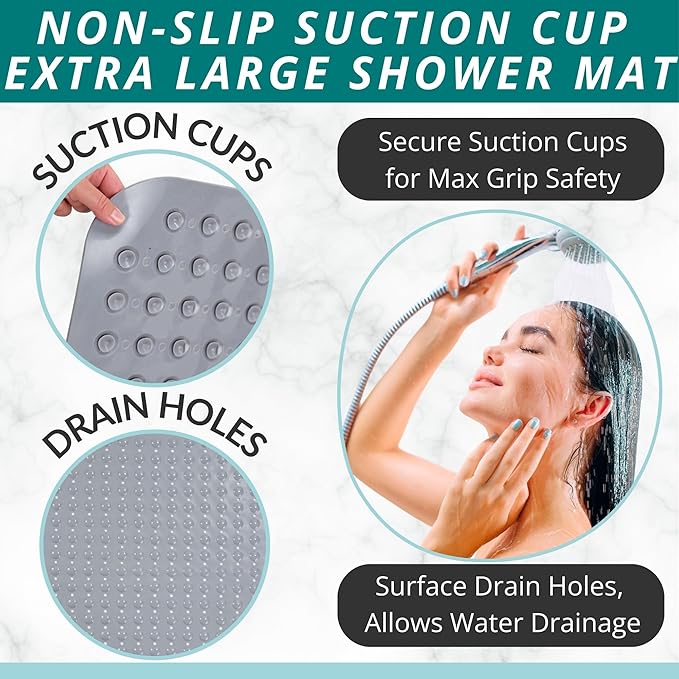 ENKOSI Extra Large Square Non Slip Shower Mat - Image 2