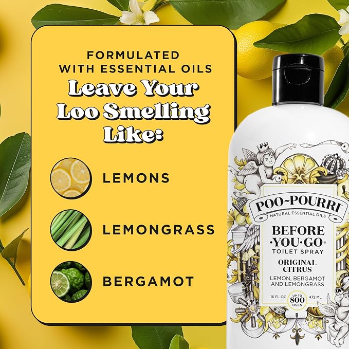 Poo-Pourri Before-You-Go Toilet Spray Refill, Original Citrus, 16 Fl Oz - Image 8